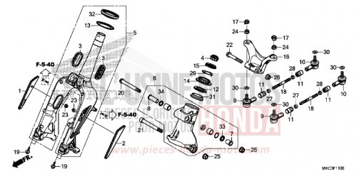 FRONT FORK GL1800J de 2018